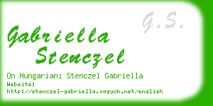 gabriella stenczel business card